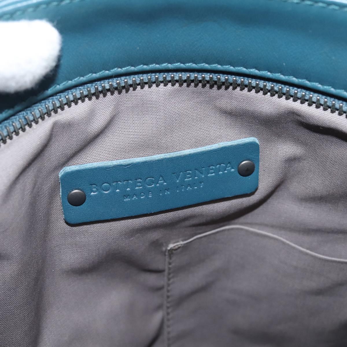 BOTTEGA VENETA INTRECCIATO Shoulder Bag Leather Blue Auth ep16114V