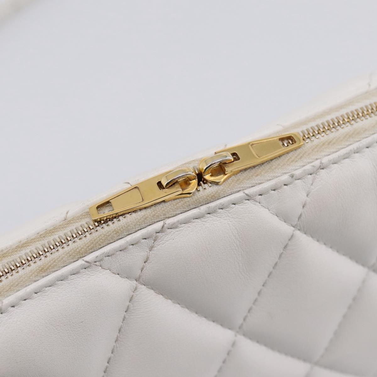 BALENCIAGA Camera Bag Shoulder Bag Leather White Gold 600325 Auth ep16124A