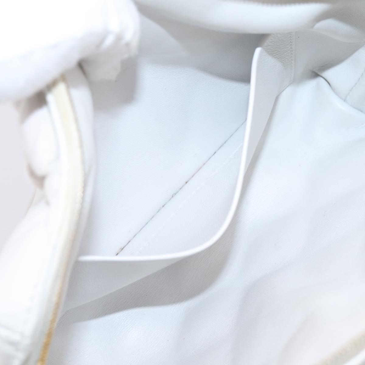 BALENCIAGA Camera Bag Shoulder Bag Leather White Gold 600325 Auth ep16124A