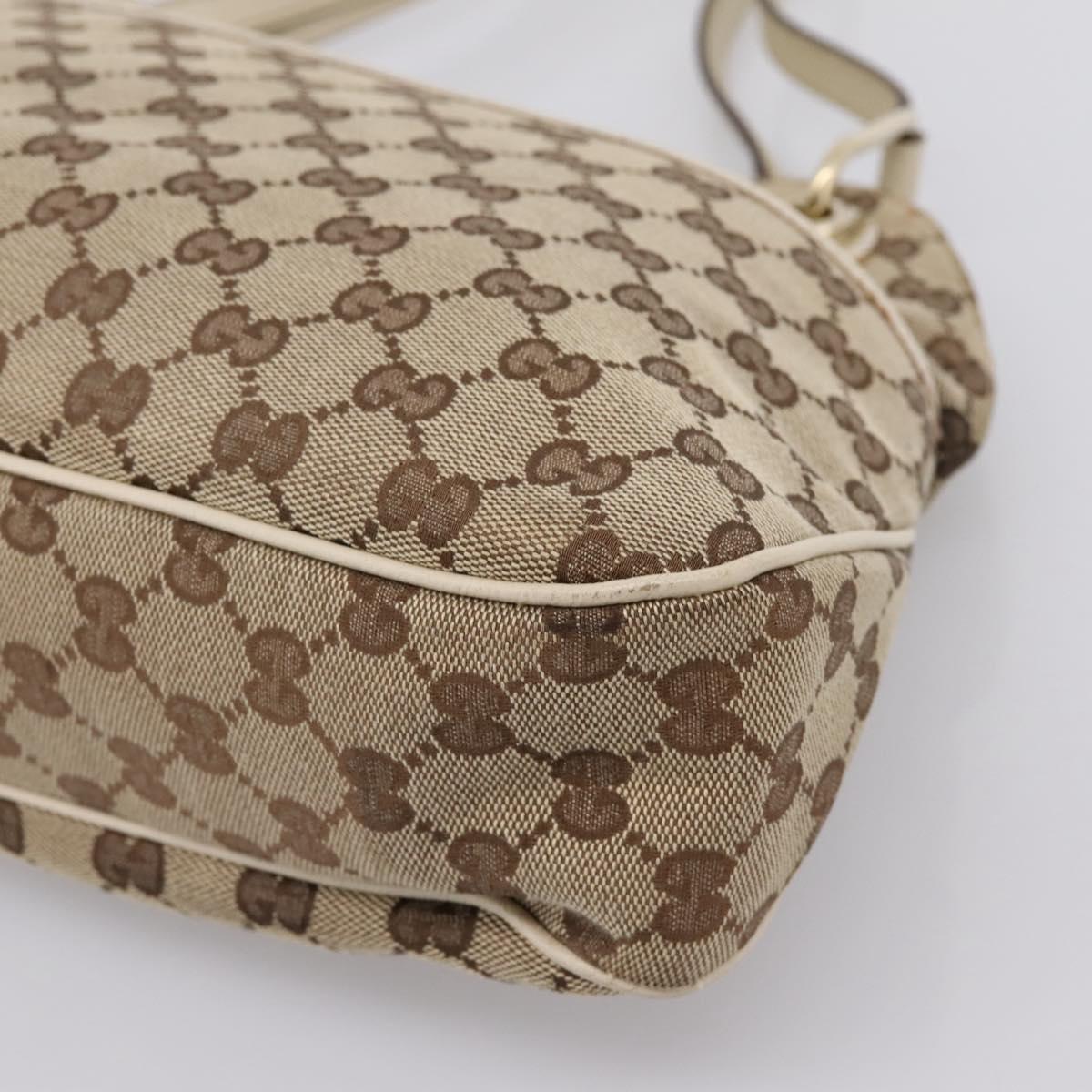 GUCCI GG Canvas Tote Bag Beige Gold 121023 Auth ep16127