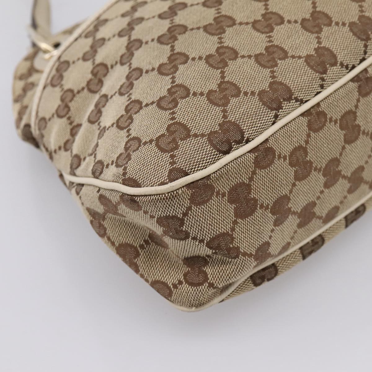 GUCCI GG Canvas Tote Bag Beige Gold 121023 Auth ep16127