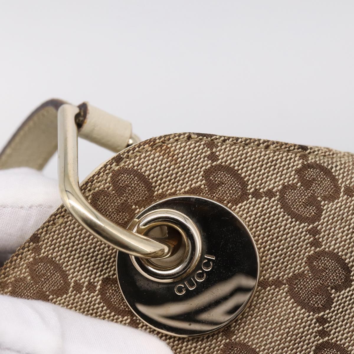 GUCCI GG Canvas Tote Bag Beige Gold 121023 Auth ep16127