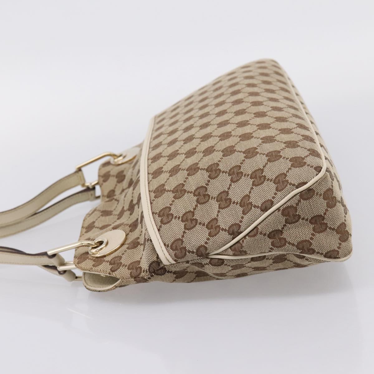 GUCCI GG Canvas Tote Bag Beige Gold 121023 Auth ep16127