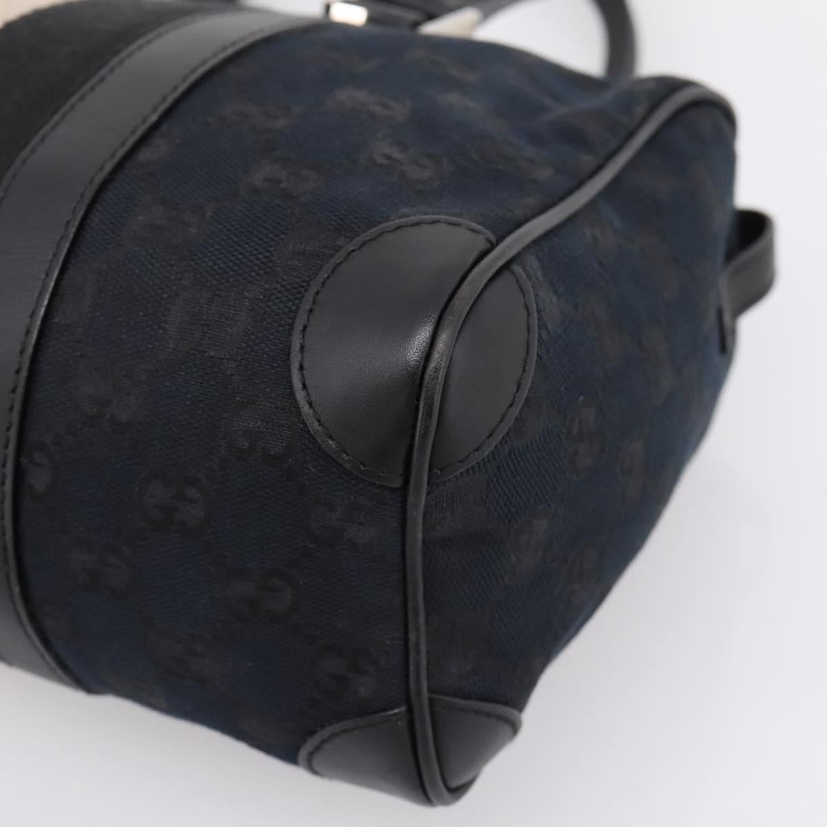 GUCCI GG Canvas Hand Bag Black Silver 000 0851 3754 Auth ep16134