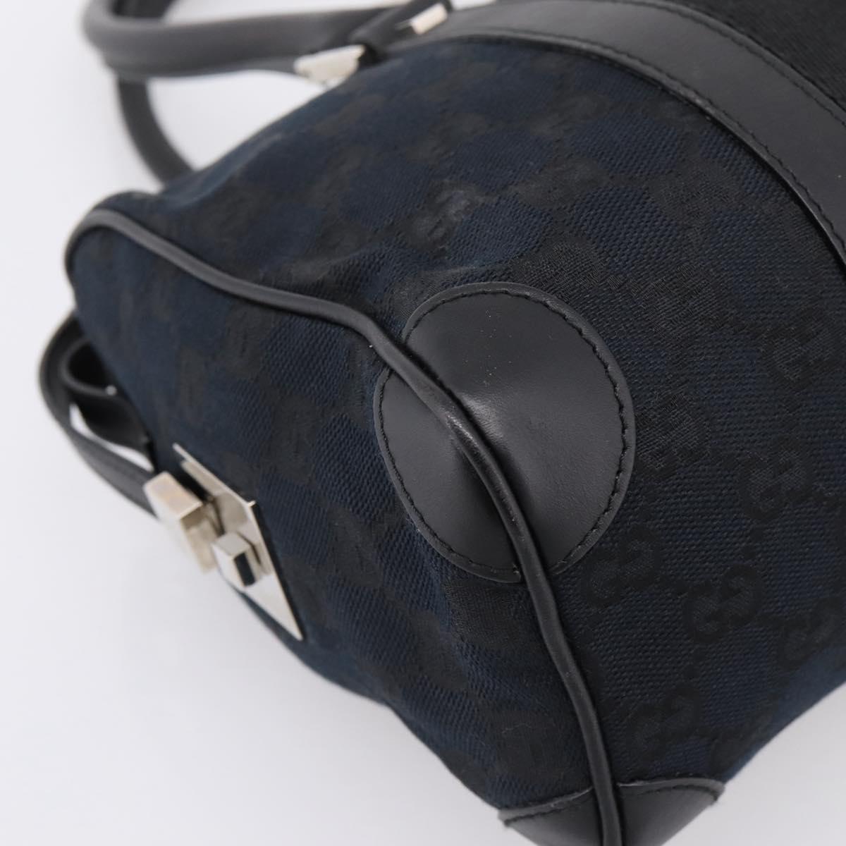 GUCCI GG Canvas Hand Bag Black Silver 000 0851 3754 Auth ep16134