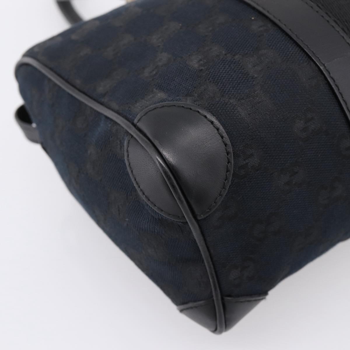 GUCCI GG Canvas Hand Bag Black Silver 000 0851 3754 Auth ep16134