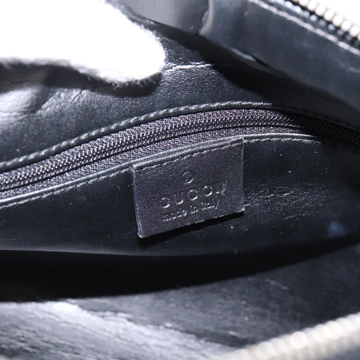 GUCCI GG Canvas Hand Bag Black Silver 000 0851 3754 Auth ep16134