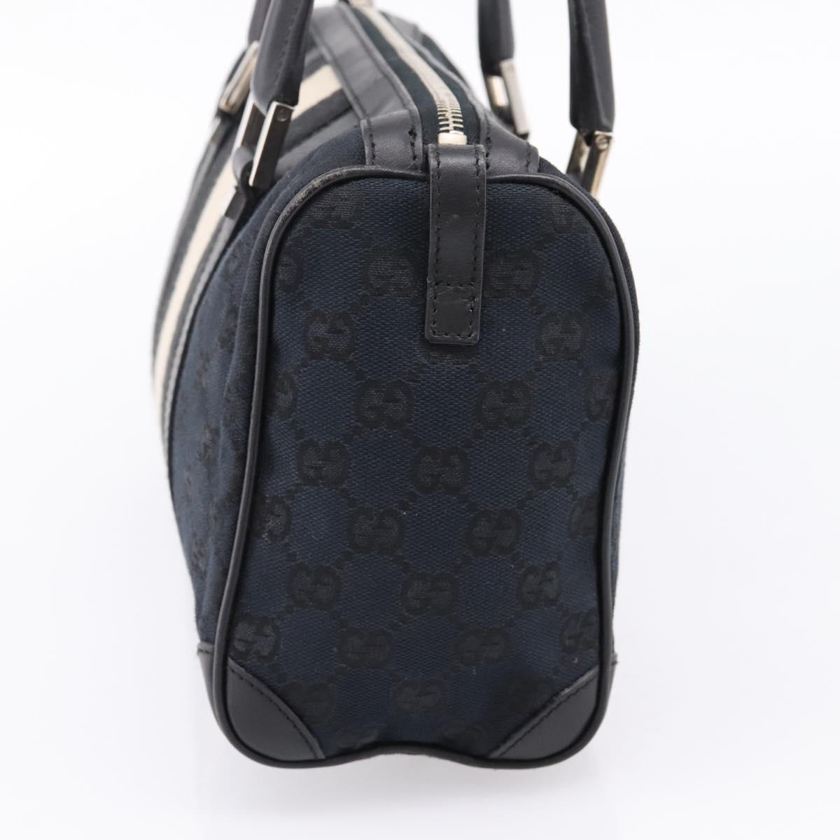 GUCCI GG Canvas Hand Bag Black Silver 000 0851 3754 Auth ep16134