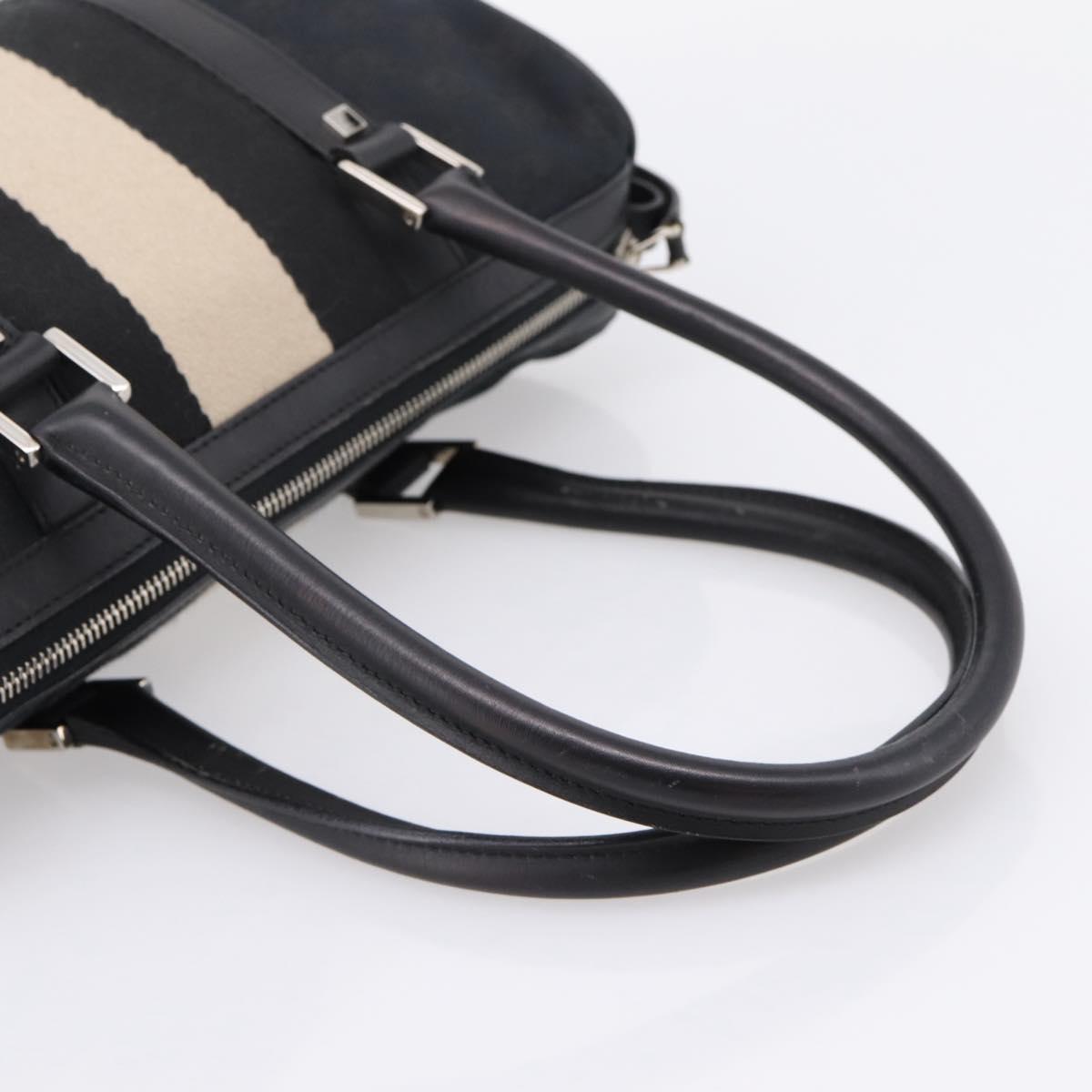 GUCCI GG Canvas Hand Bag Black Silver 000 0851 3754 Auth ep16134