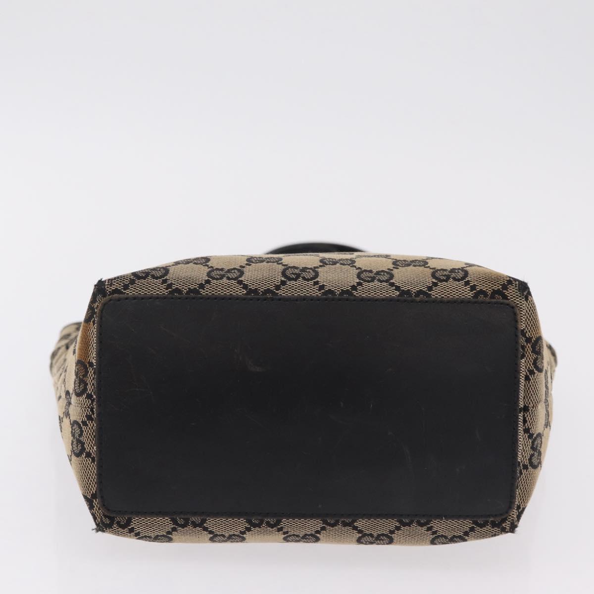 GUCCI GG Canvas Tote Bag Beige Gold 002 1099 Auth ep16137
