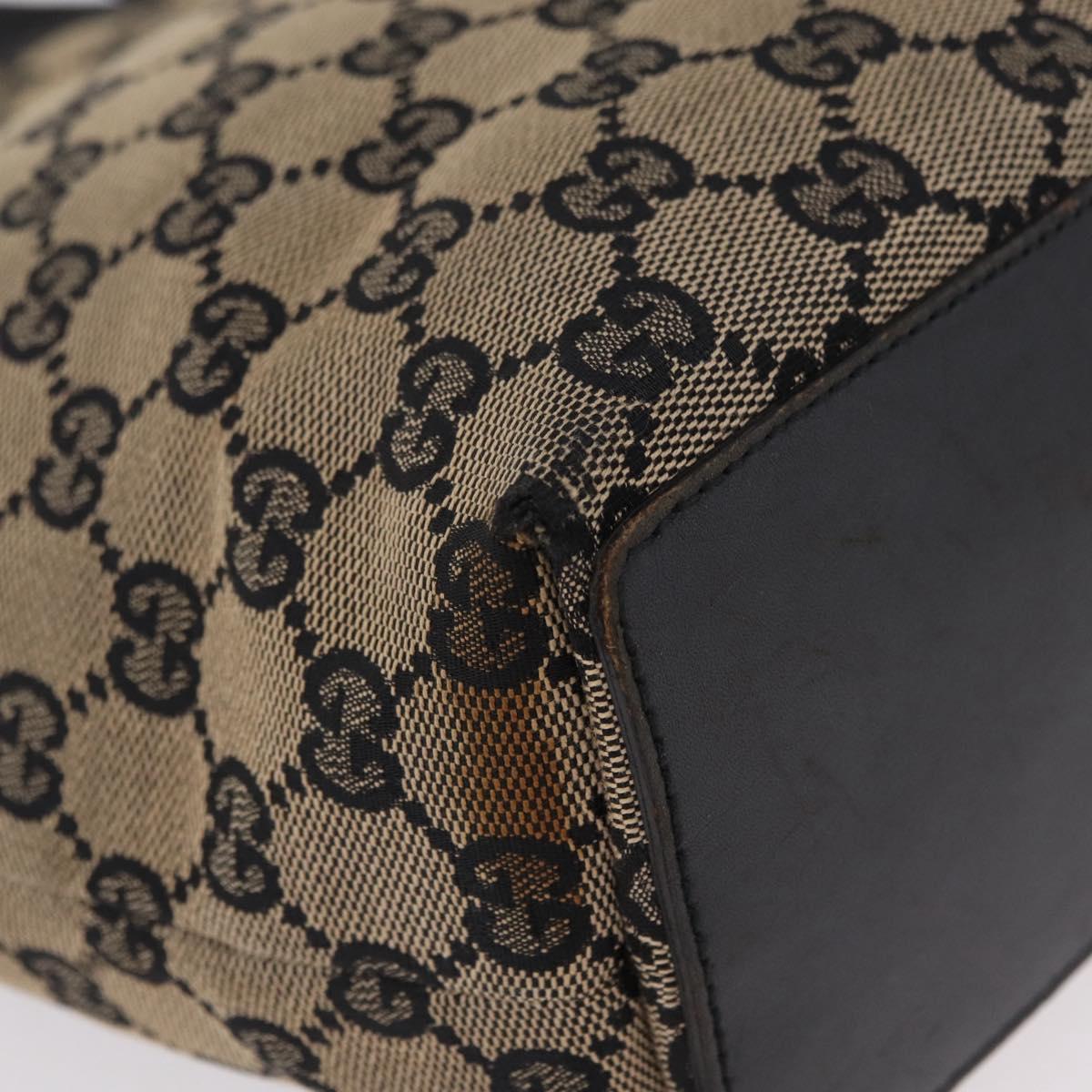 GUCCI GG Canvas Tote Bag Beige Gold 002 1099 Auth ep16137