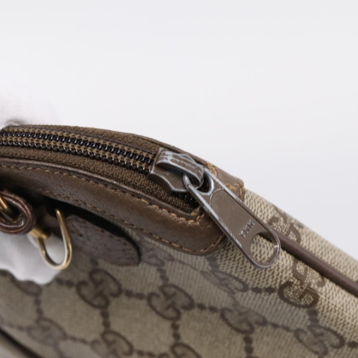 GUCCI GG Supreme Web Sherry Line Bag PVC Beige Gold 904 02 047 Auth ep16142