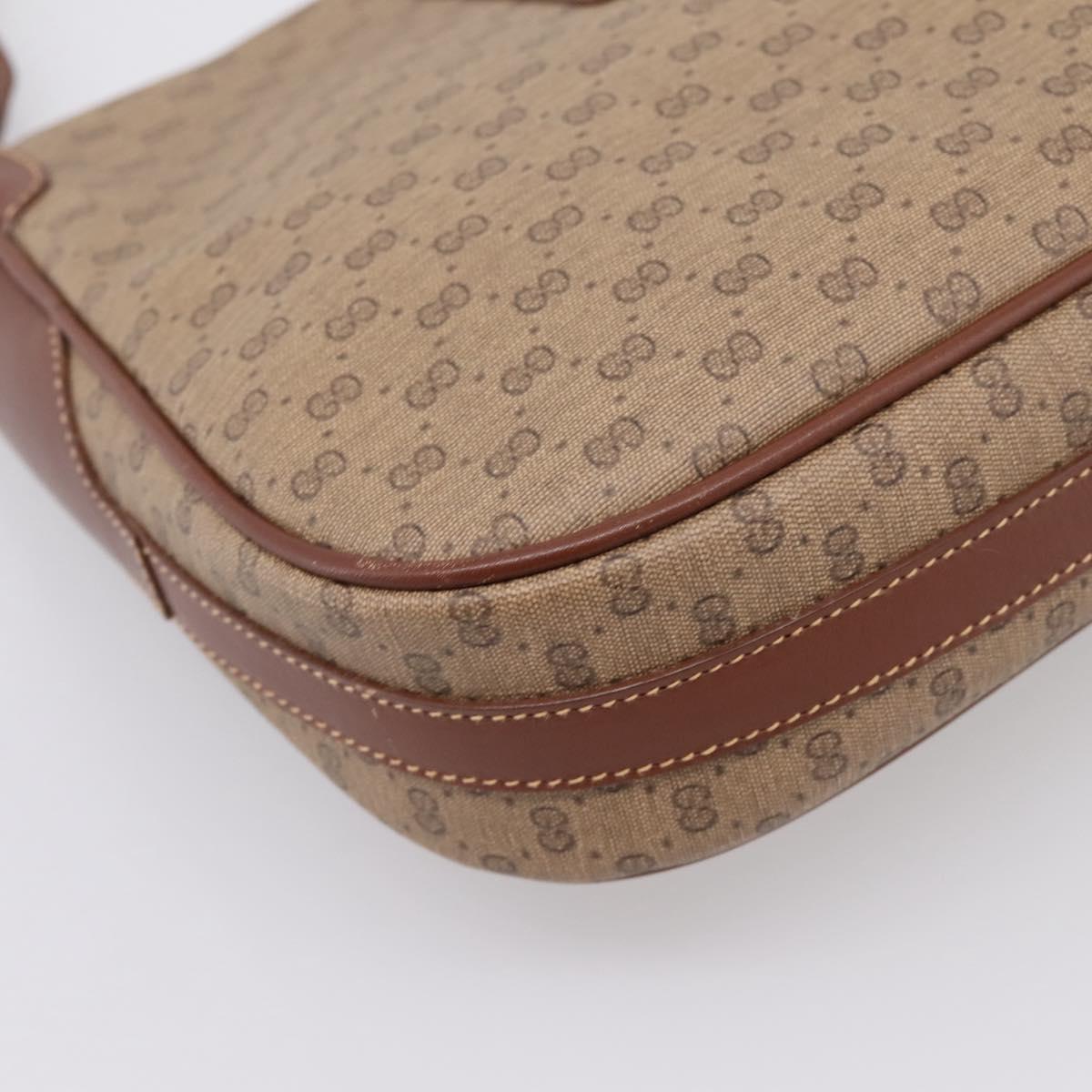GUCCI Micro GG Supreme Shoulder Bag PVC Beige Gold 001 116 4425 Auth ep16145