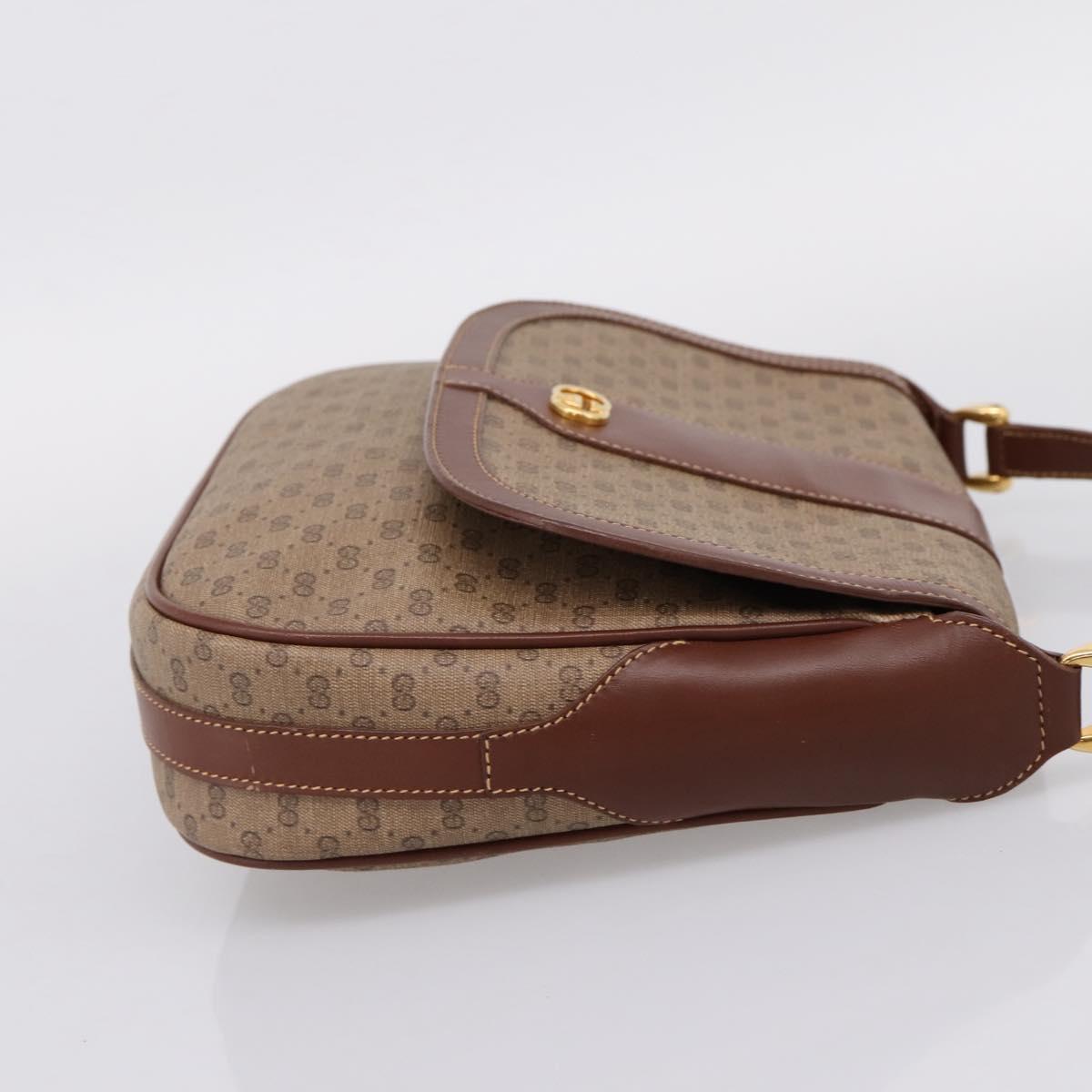 GUCCI Micro GG Supreme Shoulder Bag PVC Beige Gold 001 116 4425 Auth ep16145