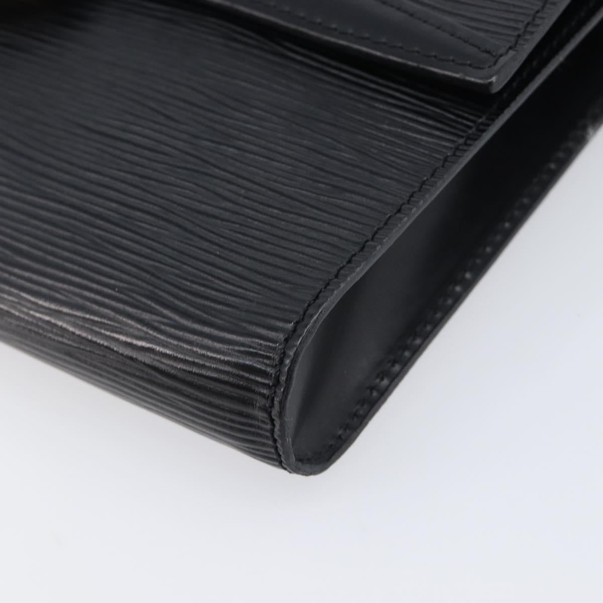 LOUIS VUITTON Epi Pochette Arche Shoulder Bag Black Noir M52572 LV Auth ep16147A