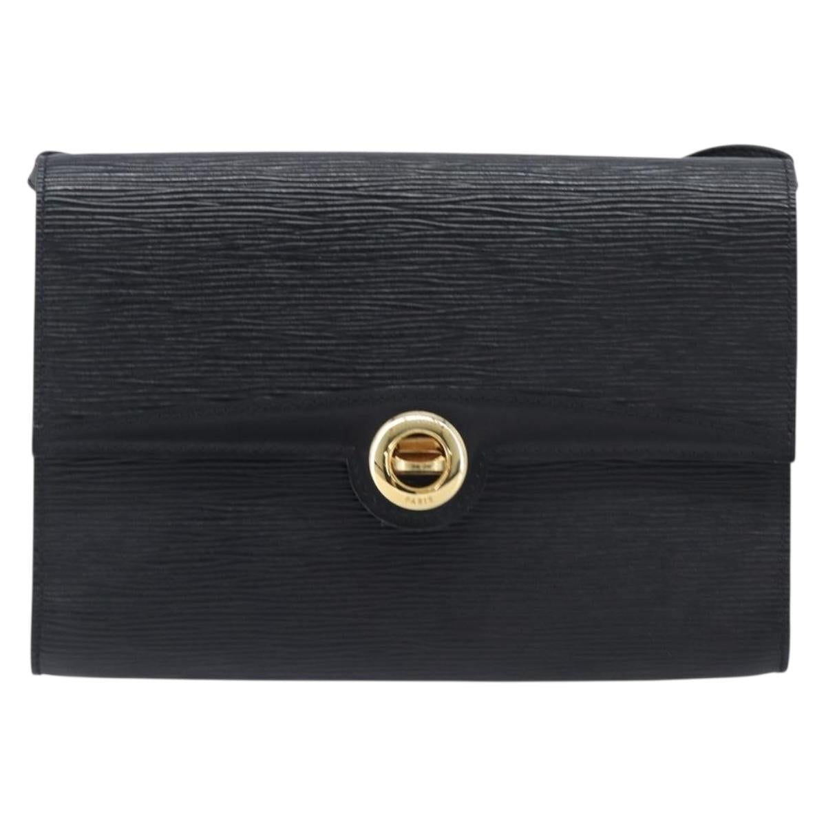 LOUIS VUITTON Epi Pochette Arche Shoulder Bag Black Noir M52572 LV Auth ep16147A