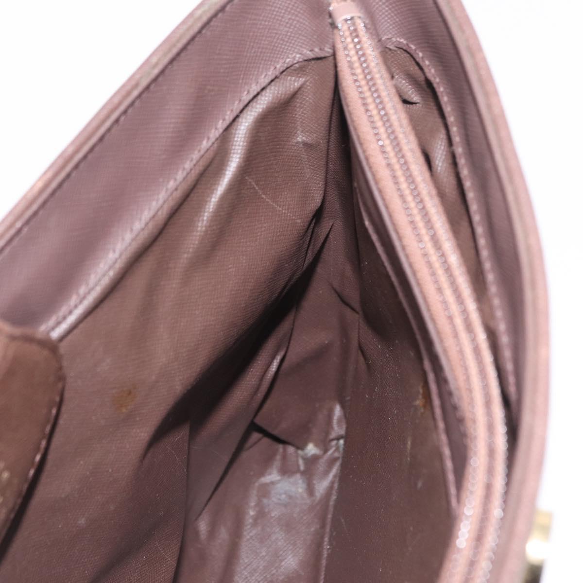 Burberrys Nova Check Shoulder Bag Canvas Beige Gold Auth ep16148