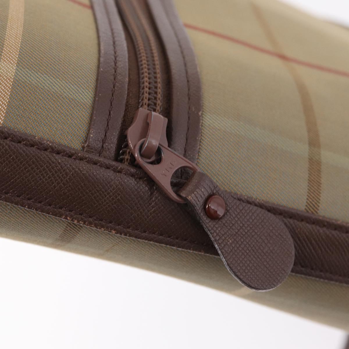 Burberrys Nova Check Shoulder Bag Canvas Beige Gold Auth ep16148
