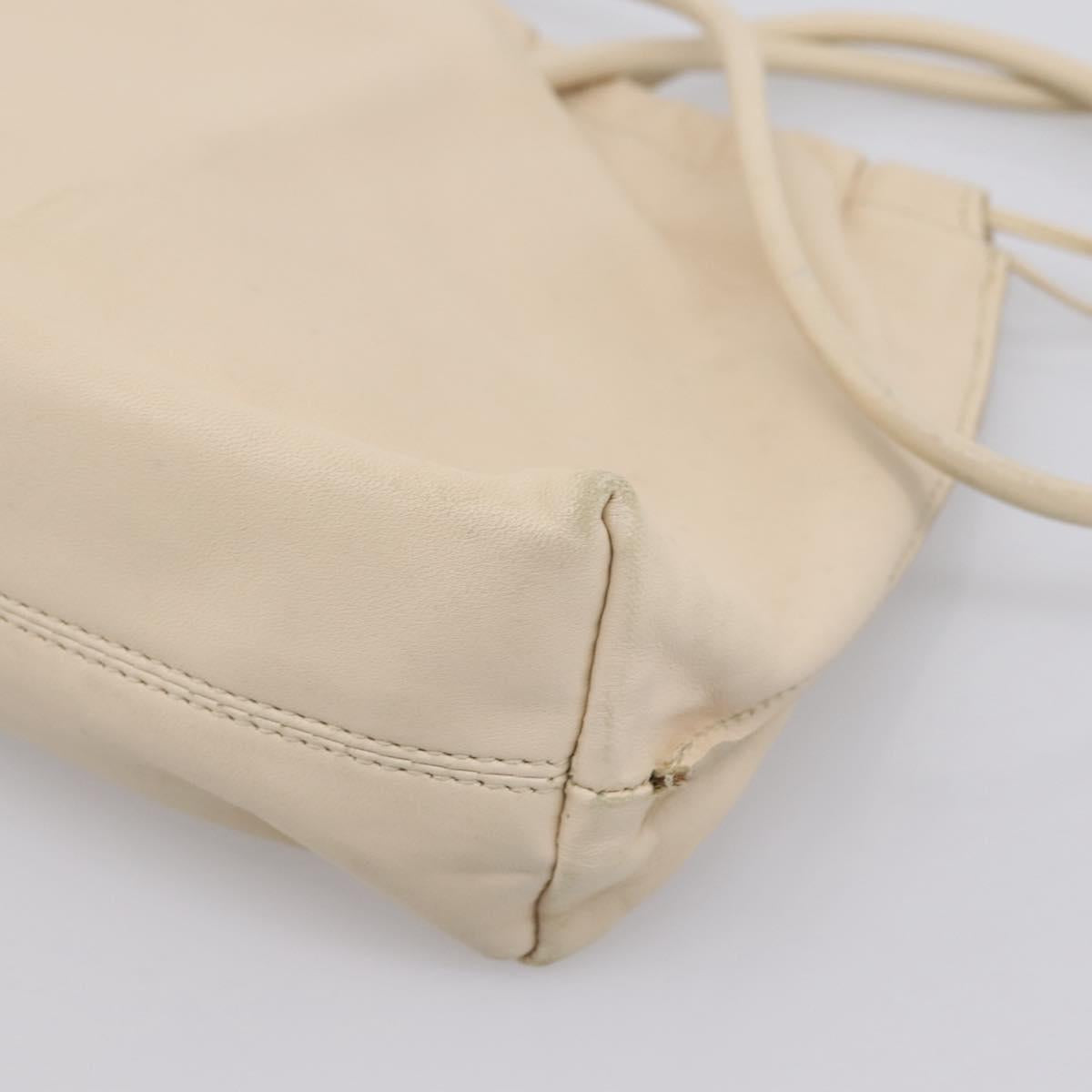 GUCCI Shoulder Bag Leather Ivory 001 4403 3444 Auth ep16149