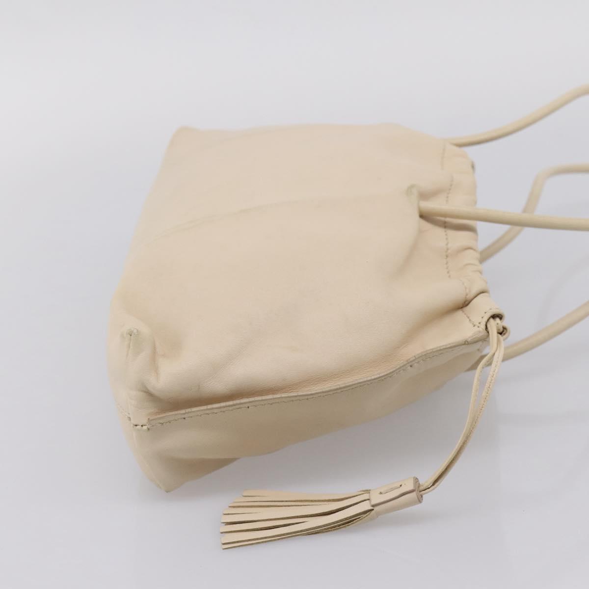GUCCI Shoulder Bag Leather Ivory 001 4403 3444 Auth ep16149