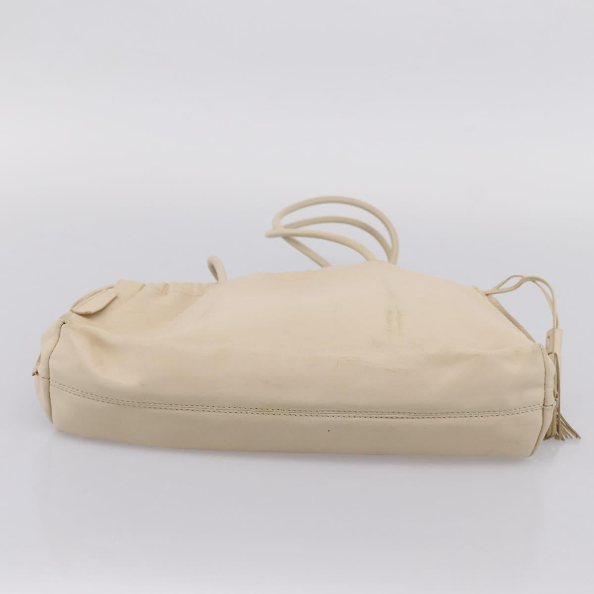GUCCI Shoulder Bag Leather Ivory 001 4403 3444 Auth ep16149