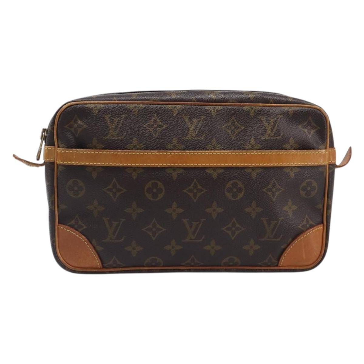 LOUIS VUITTON Monogram Compiegne 28 Clutch Bag M51845 LV Auth ep16150