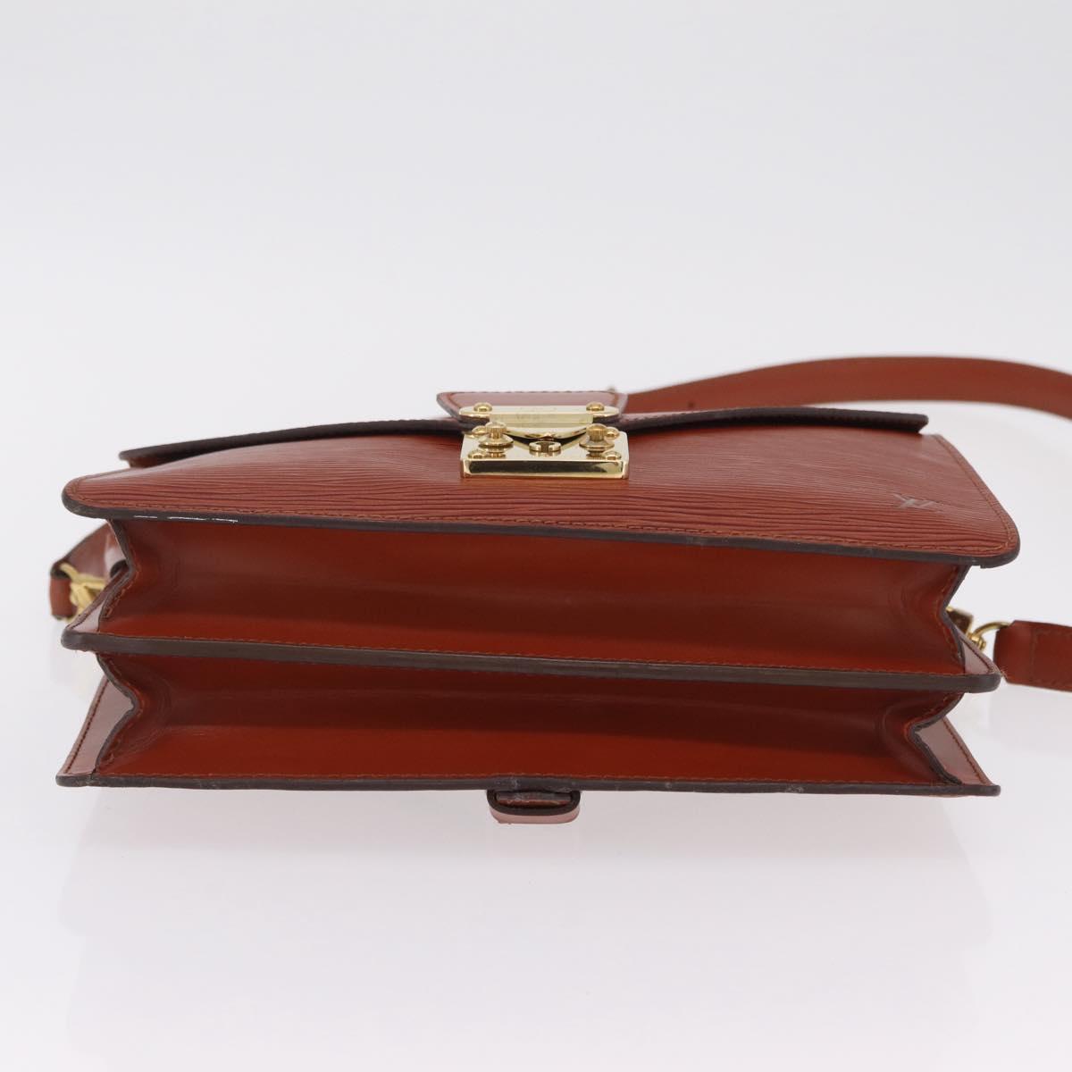LOUIS VUITTON Epi Biface Hand Bag 2way Brown M52323 LV Auth ep16152