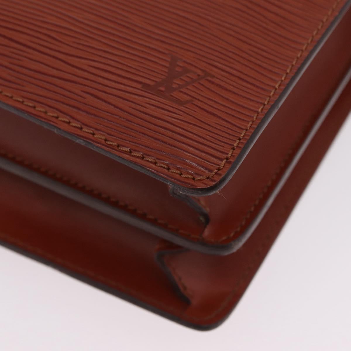 LOUIS VUITTON Epi Biface Hand Bag 2way Brown M52323 LV Auth ep16152