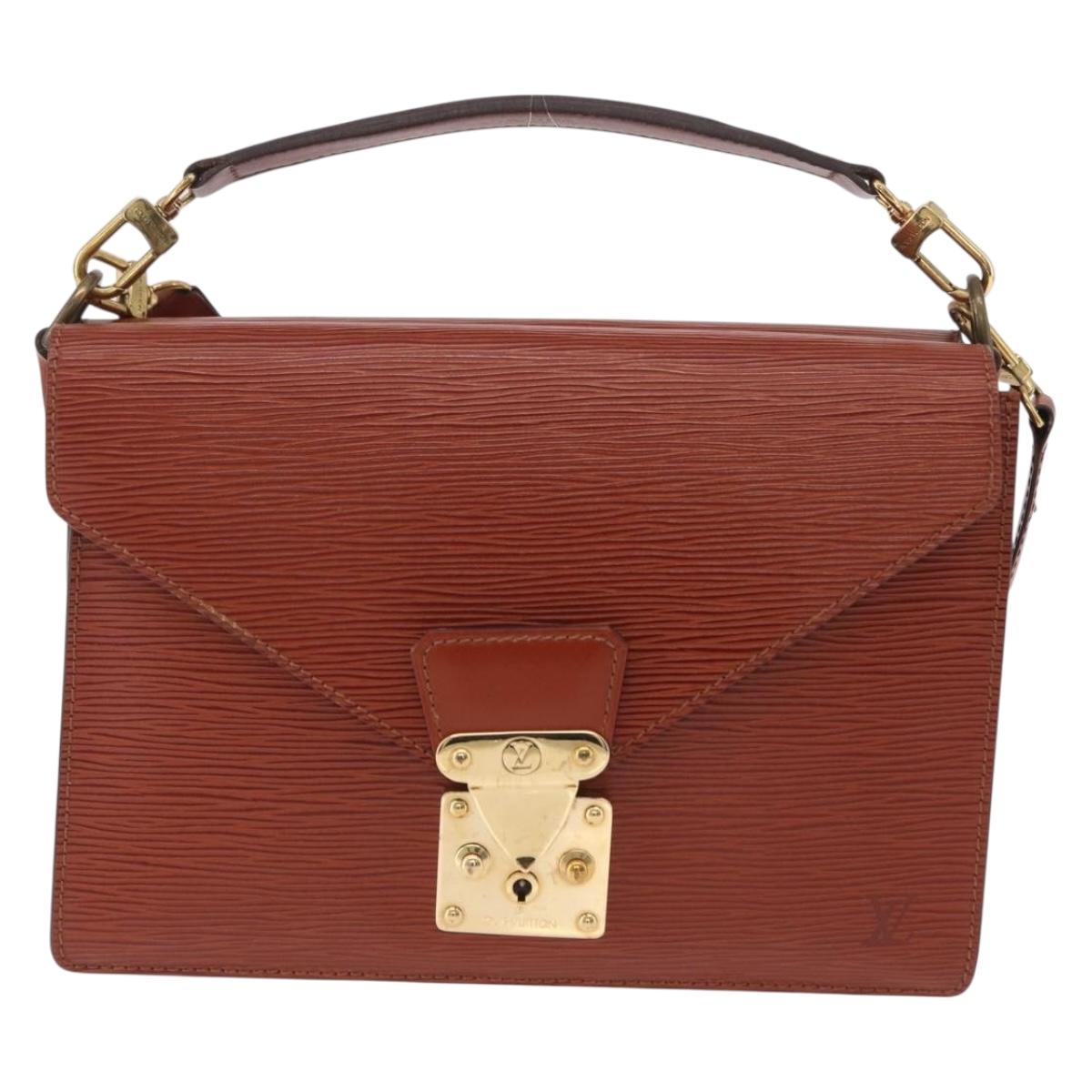 LOUIS VUITTON Epi Biface Hand Bag 2way Brown M52323 LV Auth ep16152