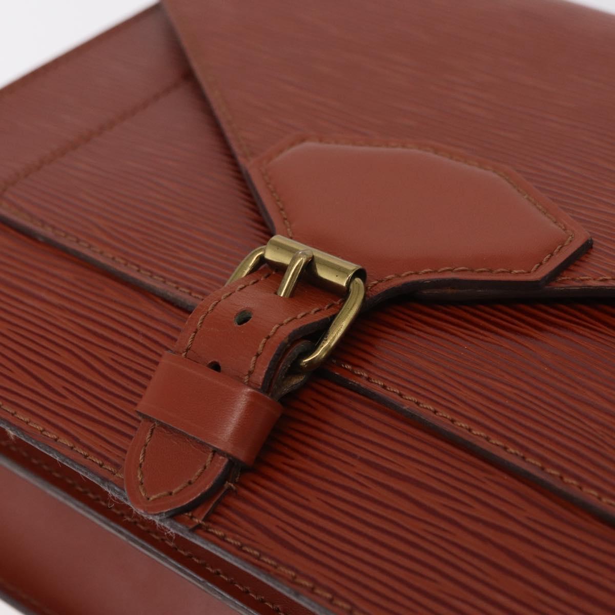 LOUIS VUITTON Epi Biface Hand Bag 2way Brown M52323 LV Auth ep16152