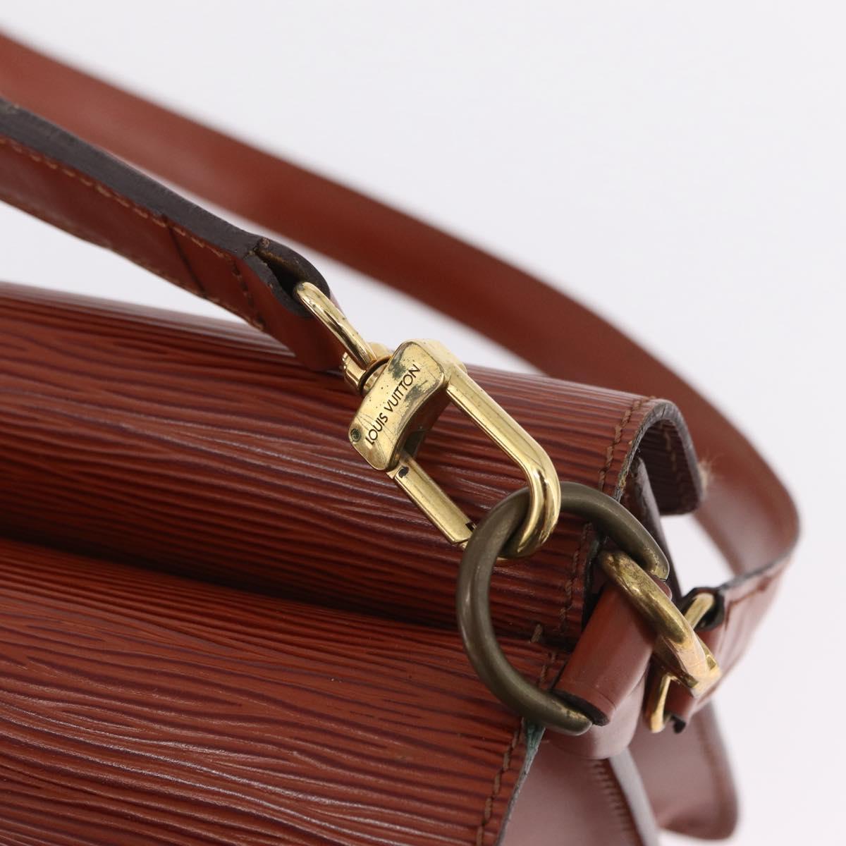 LOUIS VUITTON Epi Biface Hand Bag 2way Brown M52323 LV Auth ep16152