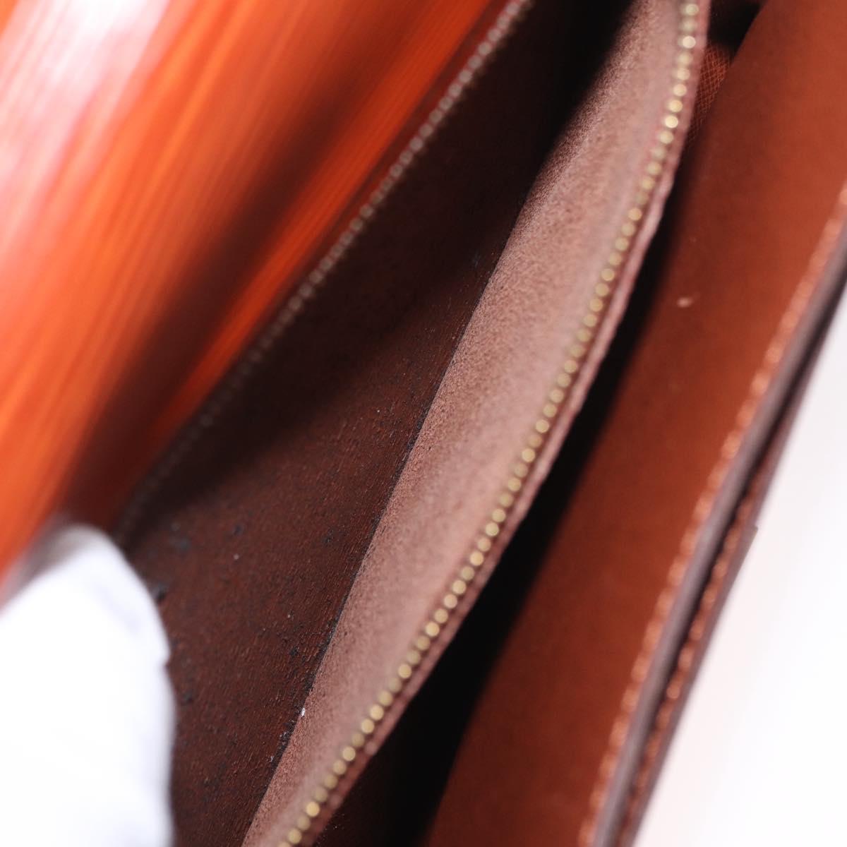LOUIS VUITTON Epi Biface Hand Bag 2way Brown M52323 LV Auth ep16152