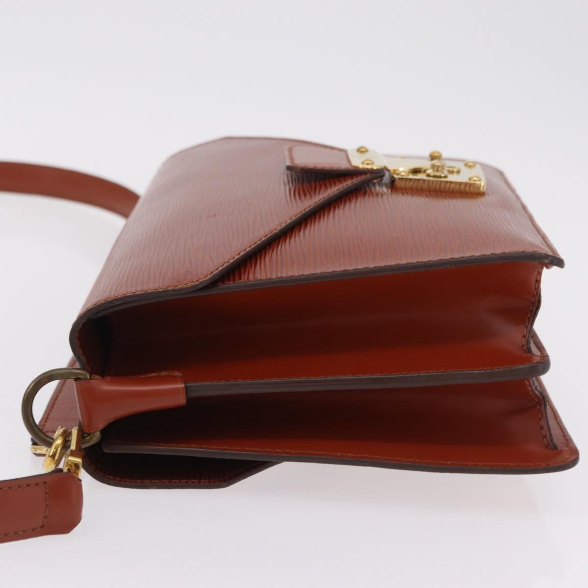 LOUIS VUITTON Epi Biface Hand Bag 2way Brown M52323 LV Auth ep16152