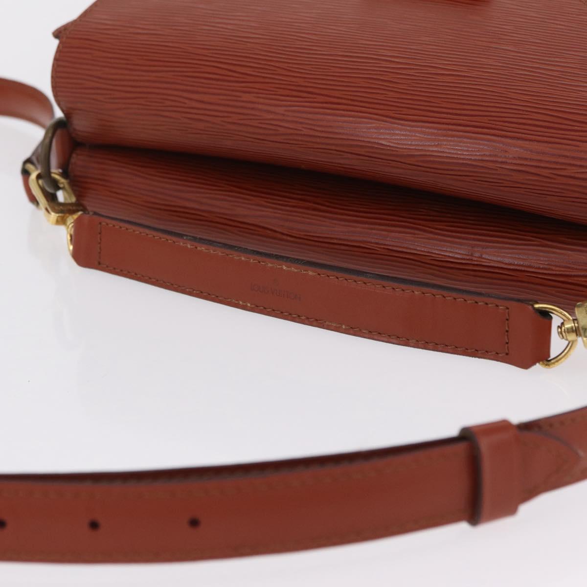 LOUIS VUITTON Epi Biface Hand Bag 2way Brown M52323 LV Auth ep16152