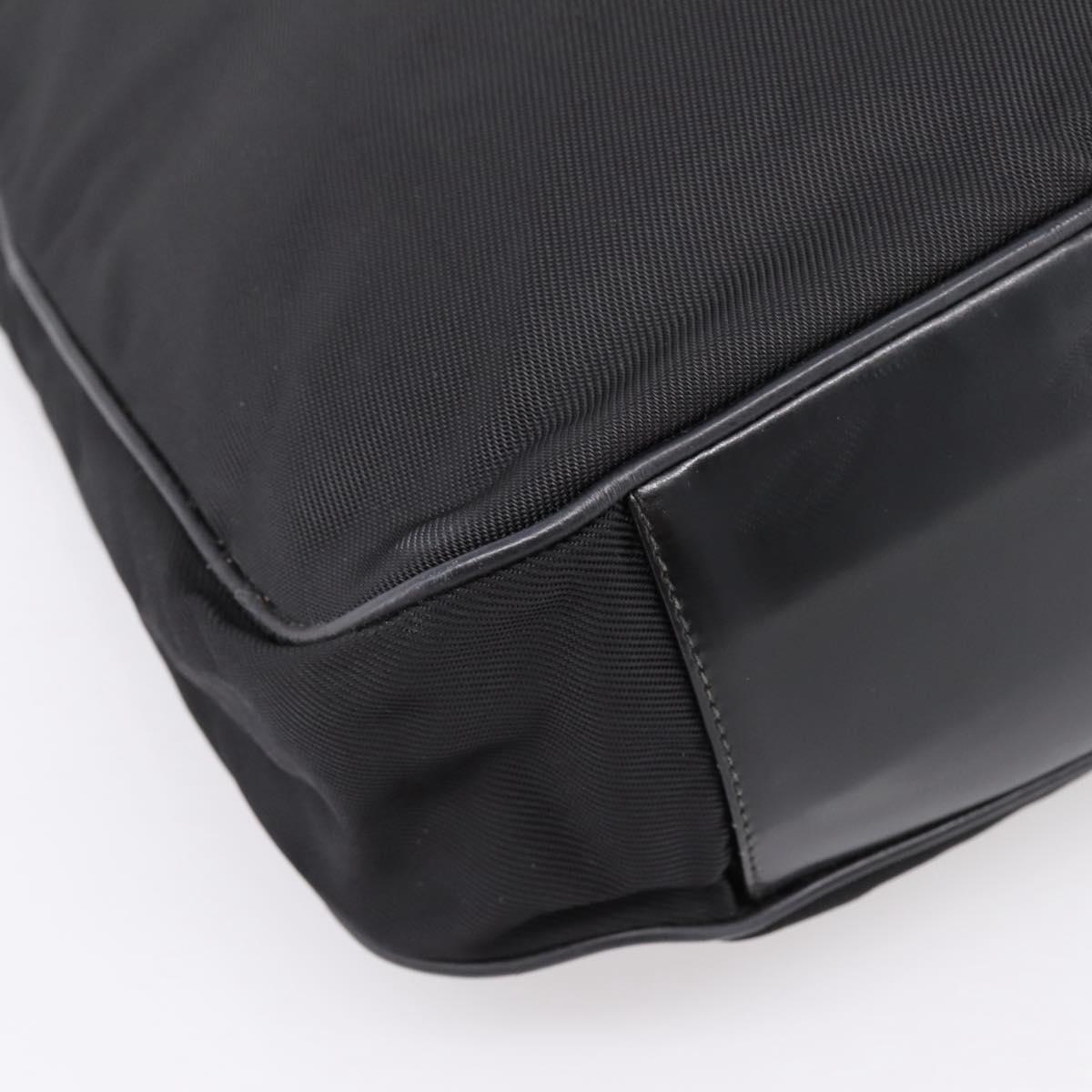 GUCCI Bamboo Hand Bag Nylon 2way Black Silver 001 1577 2615 Auth ep16156