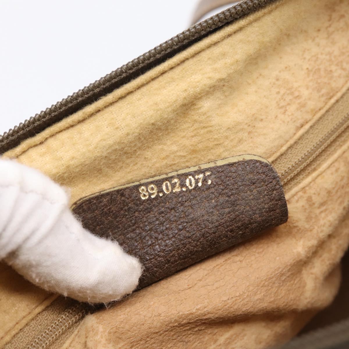 GUCCI GG Supreme Web Sherry Line Bag PVC Beige Gold 89 02 077 Auth ep16159