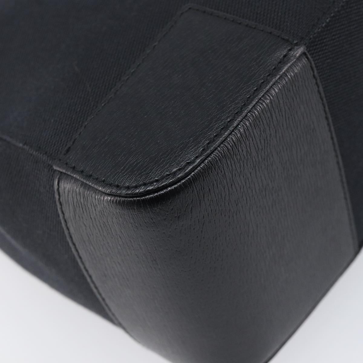 GUCCI Hand Bag Leather Canvas Black Gold 002 1113 Auth ep16164A