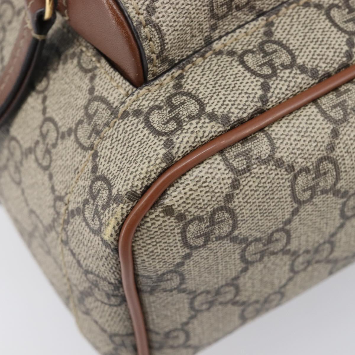 GUCCI GG Supreme Web Sherry Line Backpack PVC Beige Gold 427042 Auth ep16166A