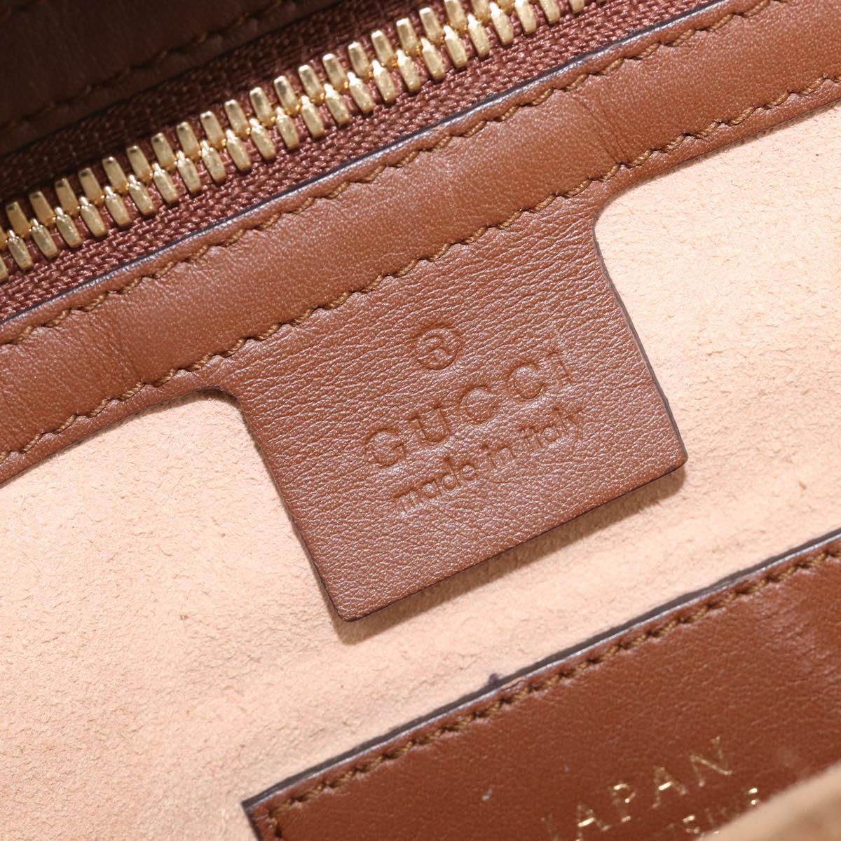 GUCCI GG Supreme Web Sherry Line Backpack PVC Beige Gold 427042 Auth ep16166A