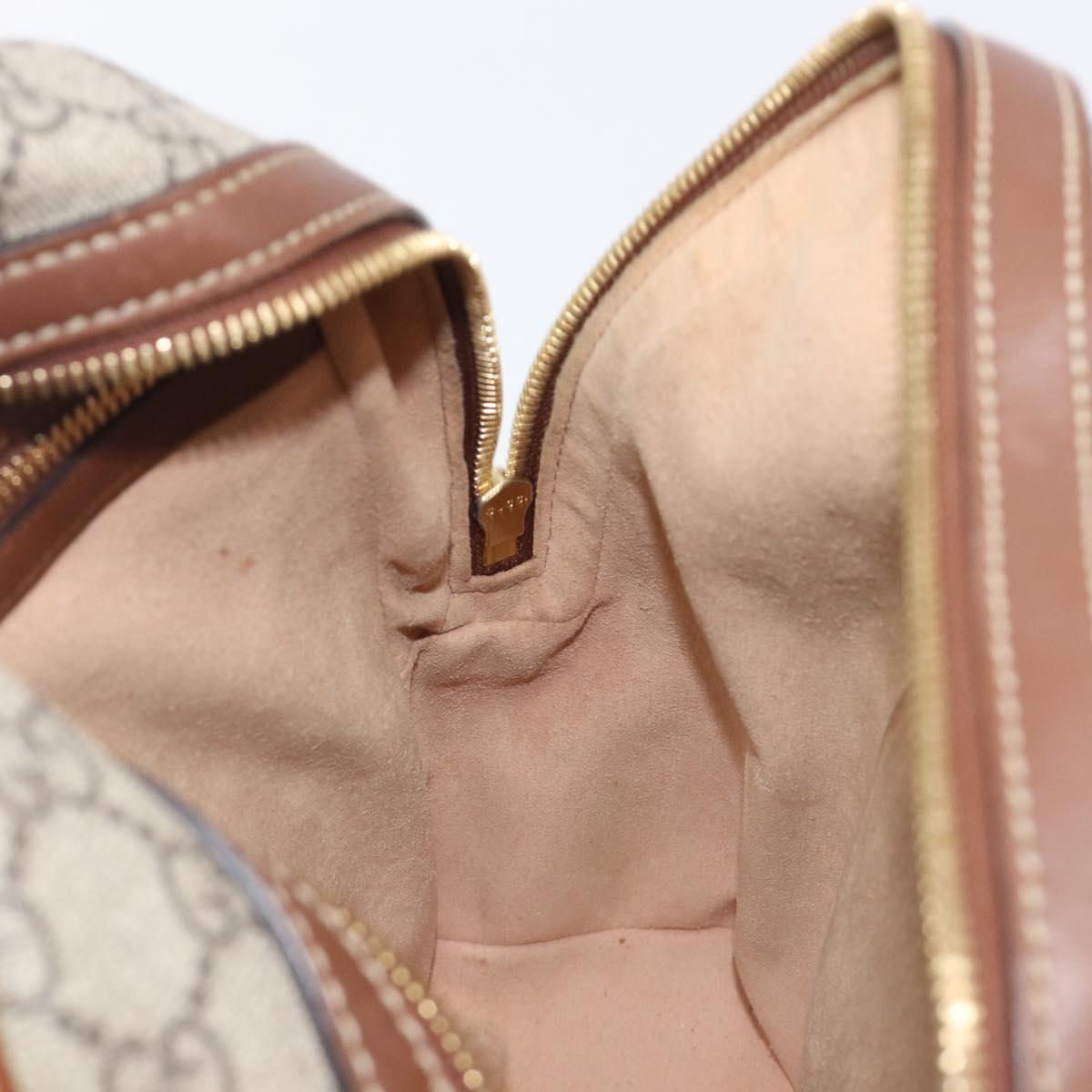 GUCCI GG Supreme Web Sherry Line Backpack PVC Beige Gold 427042 Auth ep16166A