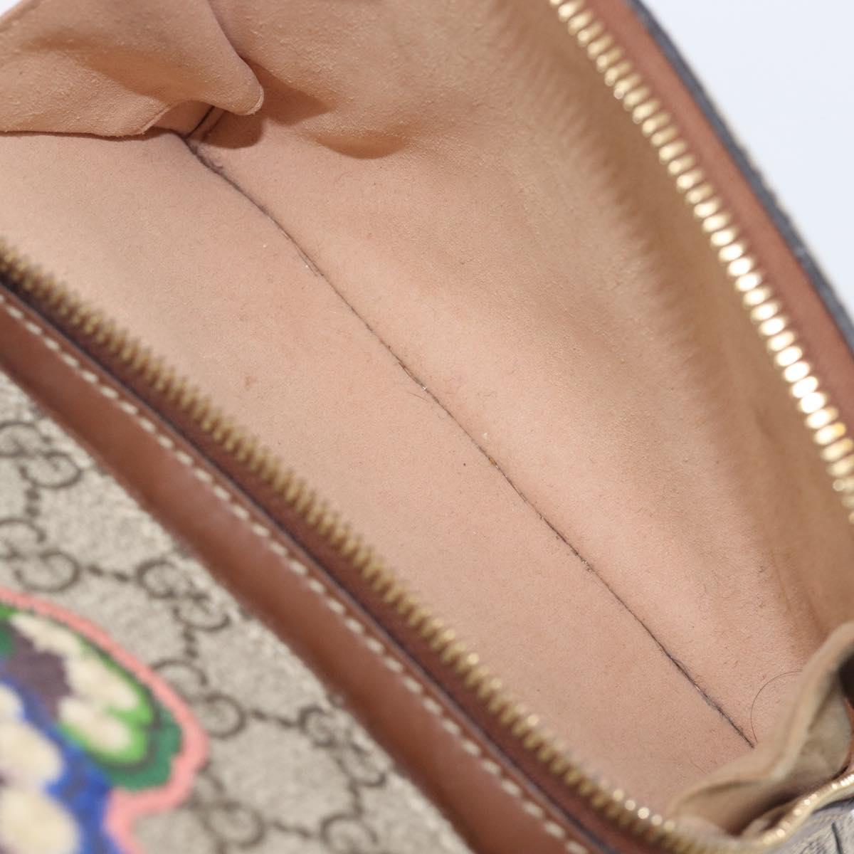 GUCCI GG Supreme Web Sherry Line Backpack PVC Beige Gold 427042 Auth ep16166A