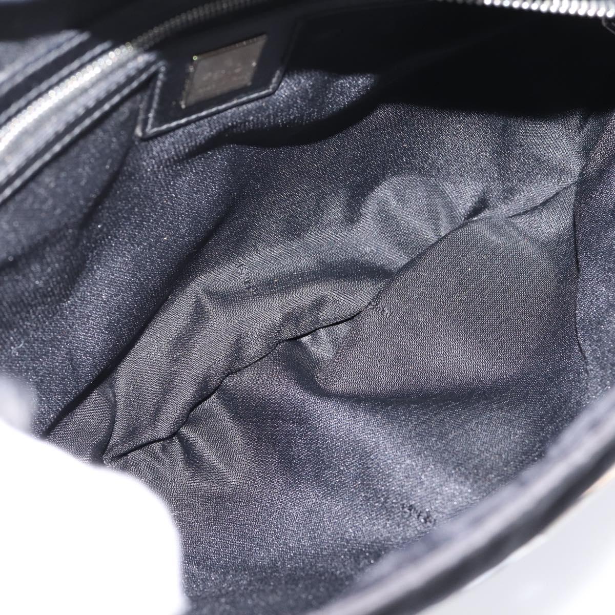 FENDI Zucca Canvas Shoulder Bag Black Auth ep16169