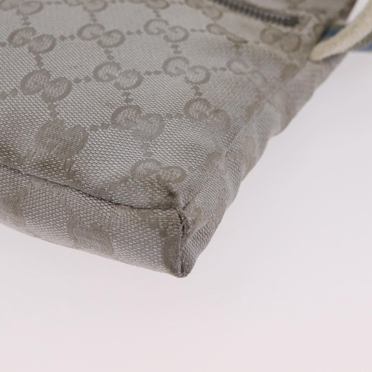 GUCCI GG Canvas Waist Bag Silver 28566 Auth ep16179