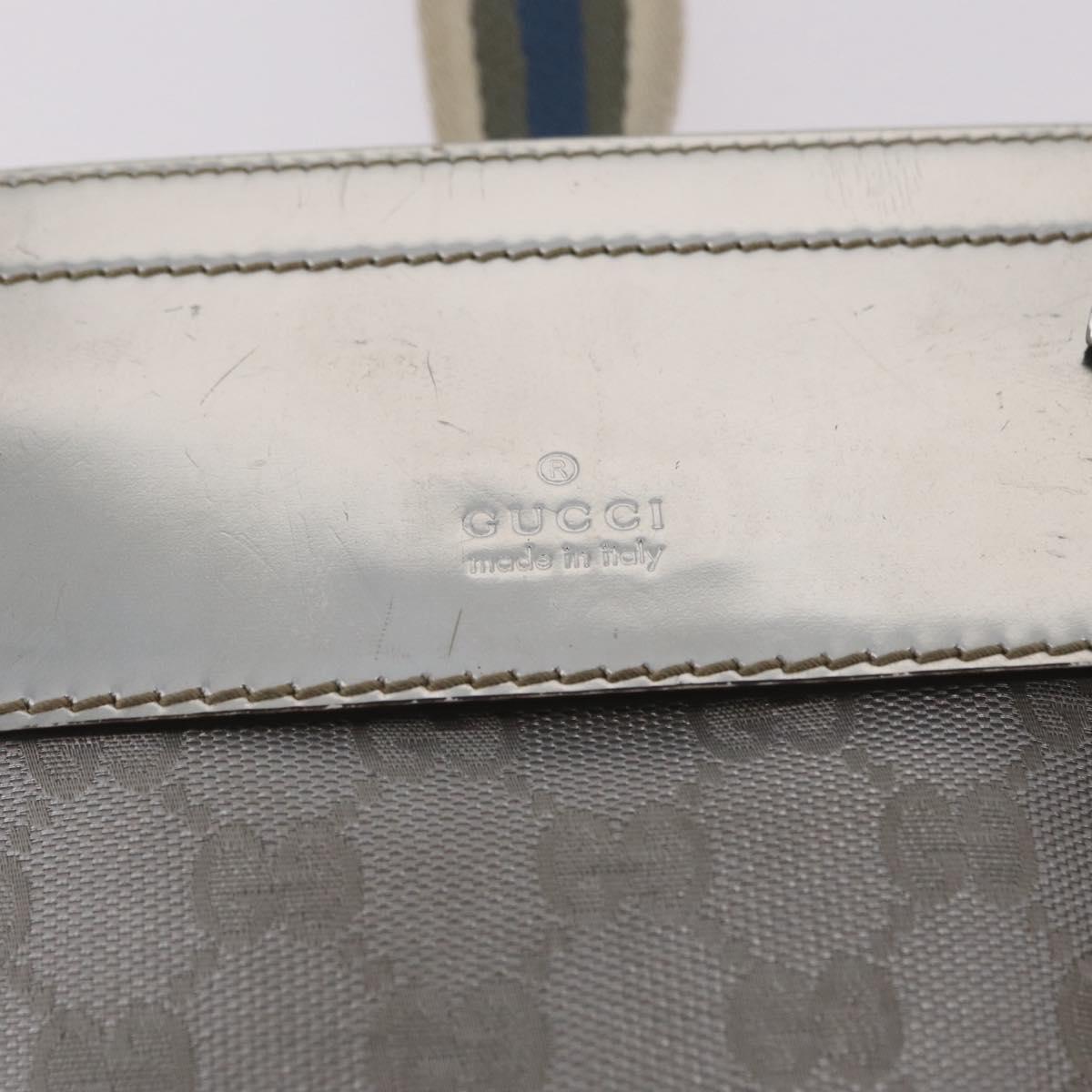 GUCCI GG Canvas Waist Bag Silver 28566 Auth ep16179