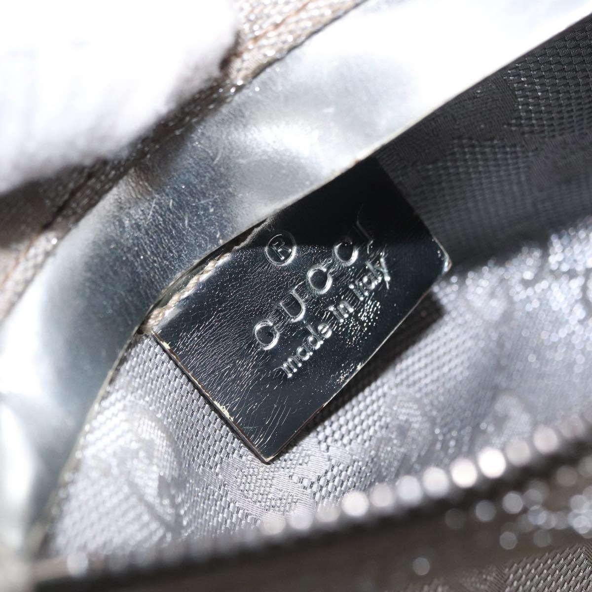 GUCCI GG Canvas Waist Bag Silver 28566 Auth ep16179