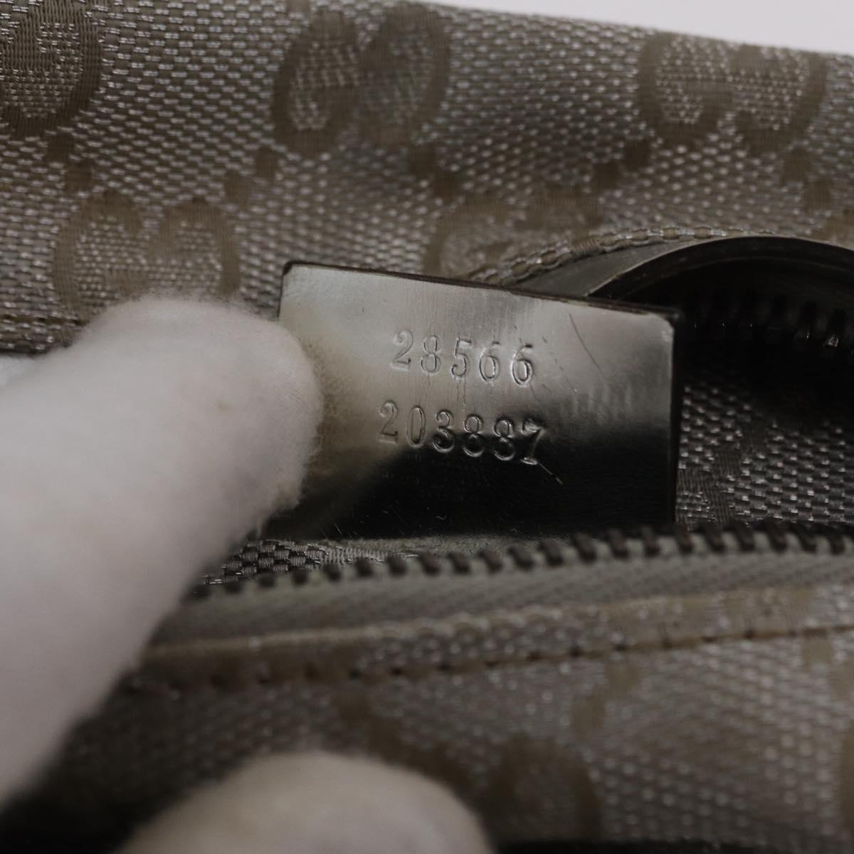 GUCCI GG Canvas Waist Bag Silver 28566 Auth ep16179