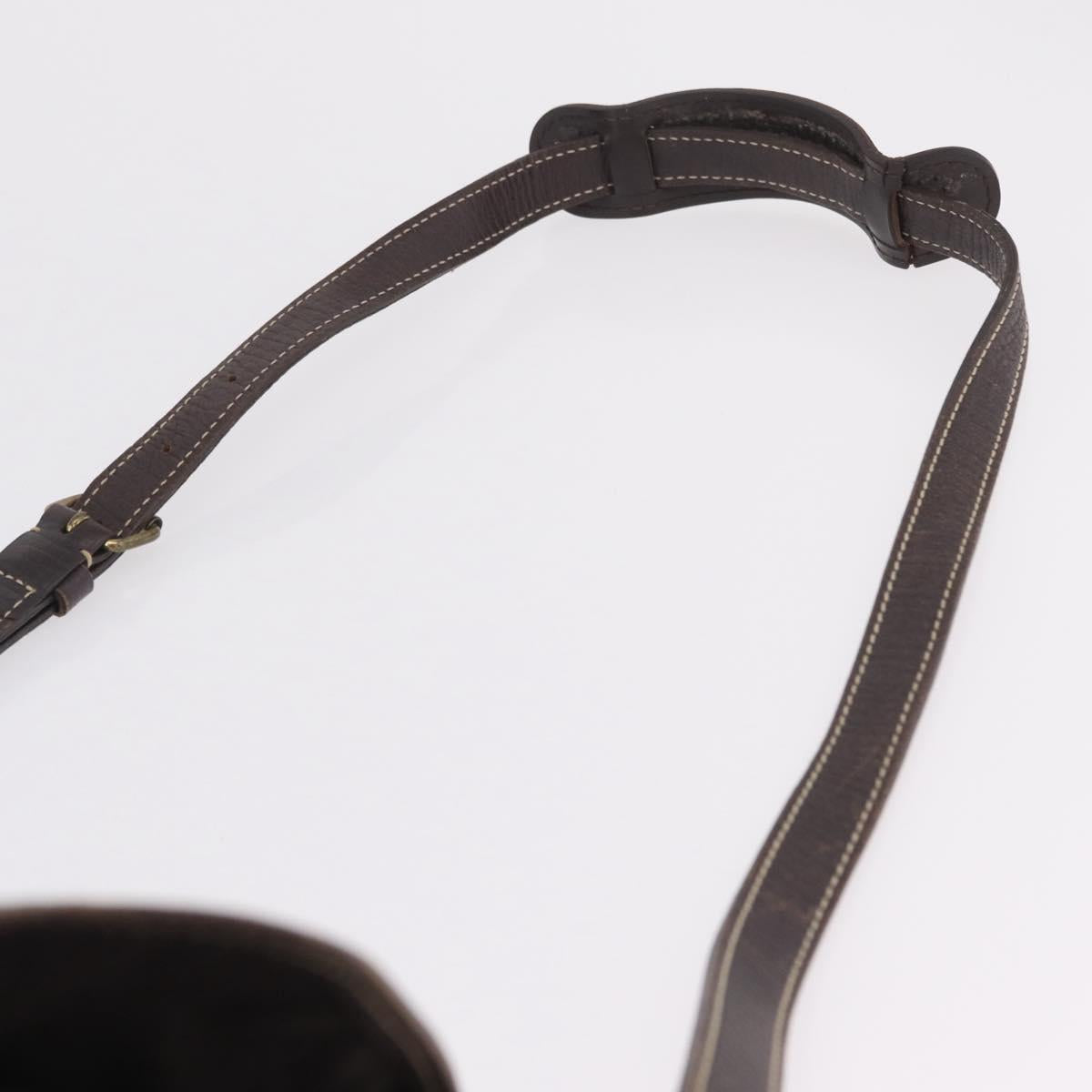 LOUIS VUITTON Monogram Mini Lin Saumur 30 Bag Brown Fuzan M95227 LV Auth ep16180