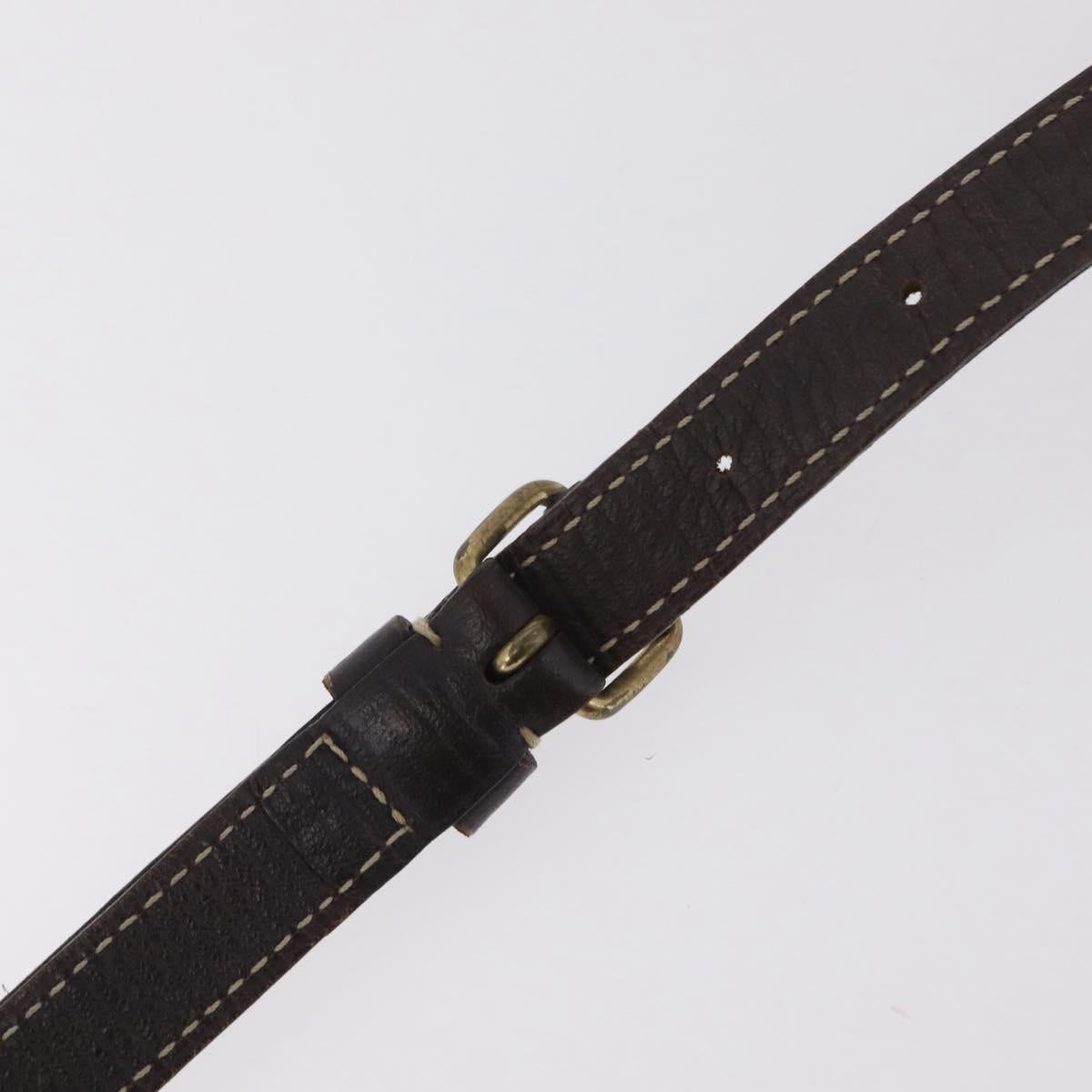 LOUIS VUITTON Monogram Mini Lin Saumur 30 Bag Brown Fuzan M95227 LV Auth ep16180