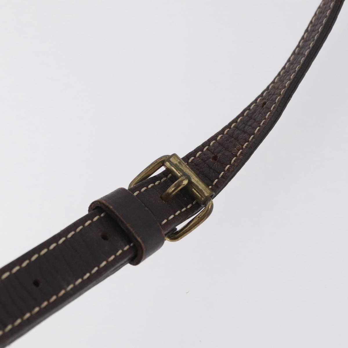 LOUIS VUITTON Monogram Mini Lin Saumur 30 Bag Brown Fuzan M95227 LV Auth ep16180