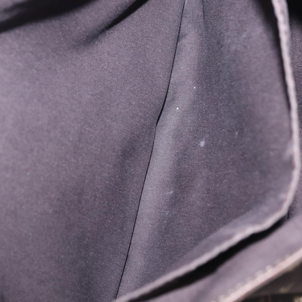 LOUIS VUITTON Monogram Mini Lin Saumur 30 Bag Brown Fuzan M95227 LV Auth ep16180